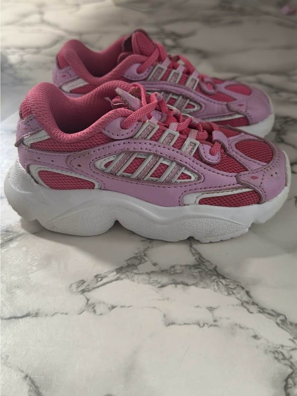 Adidas Kids Pink Athletic Sneakers - Lightweight Comfort